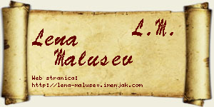 Lena Malušev vizit kartica